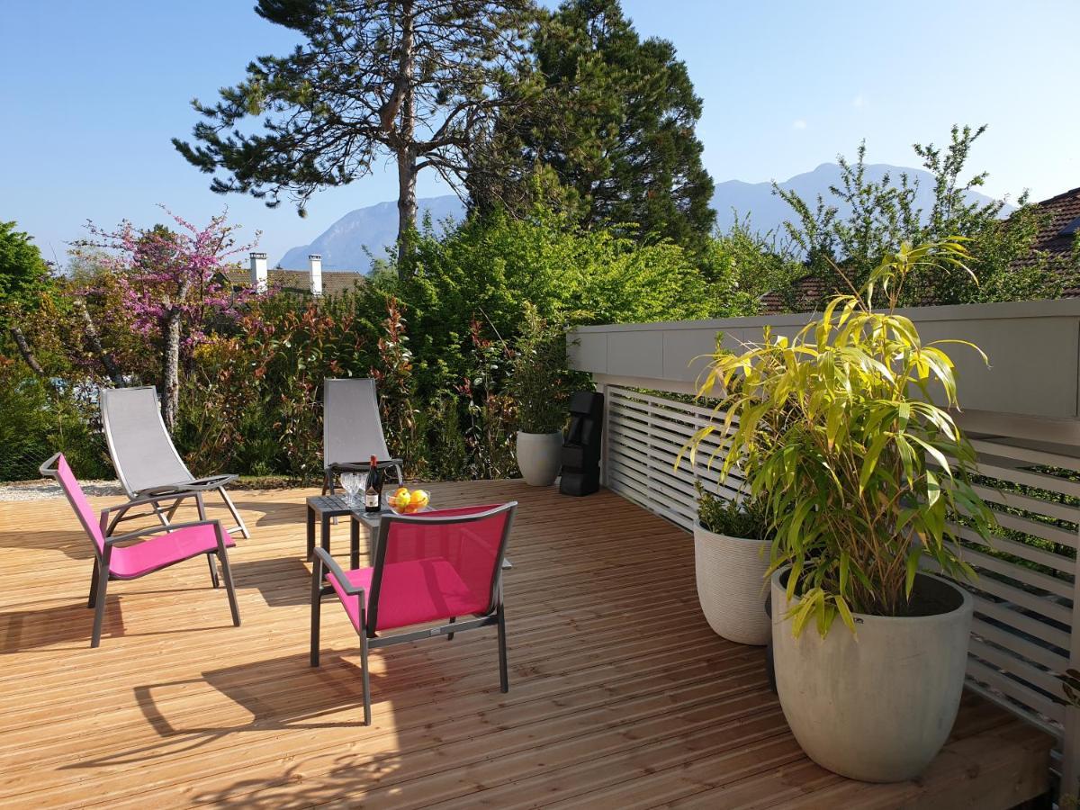 L'Appartement Jardin Avec Vue Montagnes Sévrier Zewnętrze zdjęcie