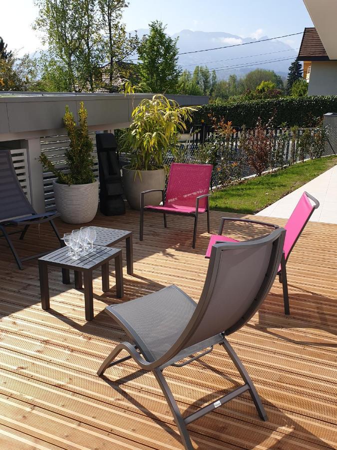 L'Appartement Jardin Avec Vue Montagnes Sévrier Zewnętrze zdjęcie